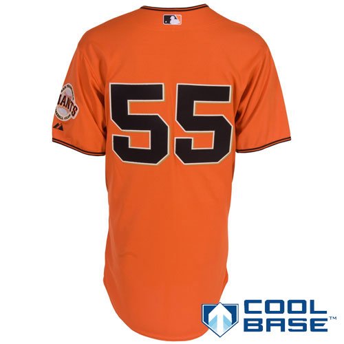 MLB Men's San Francisco Giants Tim Lincecum Six Button Cool Base Authentic Alternate Jersey (Orange, 40/Medium)