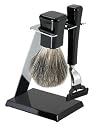 Stylish And Elegant Pyramid Shaving Set In Black