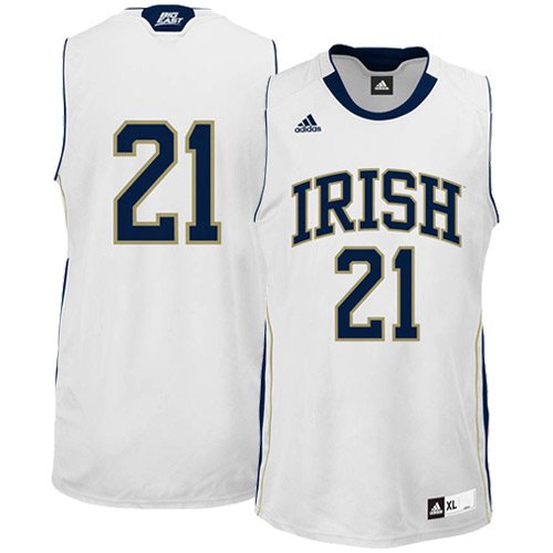adidas Notre Dame Fighting Irish #21 Replica Basketball Jersey - White (Medium)
