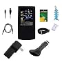 9 Items Accessory Combo Kit for Sony Walkman Video NWZ-E340, NWZ-E344, NWZ-E345 Series: Includes Black Silicone Skin Case Cover, Armband, Belt Clip, LCD Screen Protector, USB Home / Travel Charger, USB Car Charger, USB 2in1 Data Sync Cable, 3.5mm Auxillary Cable and Light Blue Fishbone Style Keychain