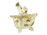 IMAGE OF Kissing Doves Planter Polystone Que Cream Polystone 12-3/4 X 9-3/4 X 12-1/4