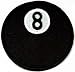 Eight Ball Embroidered Billiards Patch 8-Ball Pool Iron-On Emblem