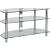 Optimum Vision TV900 3 Shelf Television Stand - Polished Chrome Rods With Clear Glass