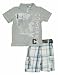 Search : Company 81 "Sterling Silver & Colorful Plaid" Toddler Boys 2Pc Short Set