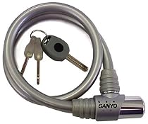 三洋 JO-U701ワイヤー錠 シルバー 12x700mm 7色LEDキーライト