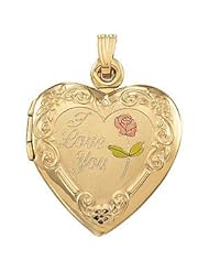 TRI COLOR I LOVE YOU HEART SHAPED LOCKET