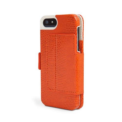 Kensington K39617WW Portafolio Duo Folio Wallet Case and Stand for iPhone 5 - 1 Pack - Carrying Case - Retail Packaging - Orange, Cream Accents