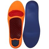 Sorbothane Ultra Graphite Arch Insole,Blue,Women's 10.5-11.5 M/Men's 8-9 M
