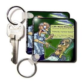 Londons Times Funny Medicine Cartoons - Easy Dental Plan - Key Chains