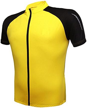 Jagger Men's Summer Contrast Running Hiking Cycling Sportswear Jersey T-Shirt XXL Yellow