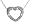 10k White Gold Diamond Open Heart Pendant (.02 cttw, I-J Color, I2-I3 Clarity)
