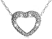 10k Choice of White or Yellow Gold Diamond Open Heart Pendant (.02 cttw, I-J Color, I2-I3 Clarity)
