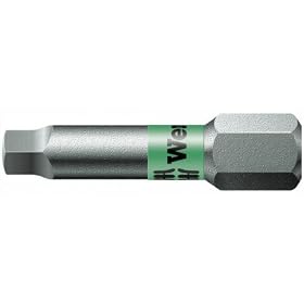 Wera Series 1 868/1 BTZ BiTorsion Bit, Square-Plus #2 Head x 1/4" Drive