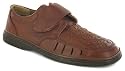 Harbour Bay "Hudson" Mens Woven Velcro Fastening Shoes - Brown