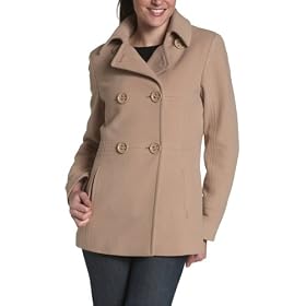 Kenneth Cole Reaction Ladies Plush Wool Double Breasted Pea Coat by Kenneth Cole REACTION