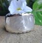 Large Sterling Silver Mother of Pearl Inlay Ring