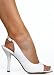 Dressy Sexy Patent Open Toe Slingback with Open Arch from Hot Fash Shoes - CRISPY Whi...