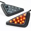 Motocycle Flush Mount Amber LED Turn Signals Smoke Lens For Kawasaki Ninja 98-05 ZX6R 636 96-03 ZX7R 98-03 ZX9R 04-05 ZX10R 00-05 ZX12R 05-08 ZZR600 ZZR 600