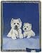 Westie West Highland White Terrier Dogs Cotton Tapestry Throw Blanket