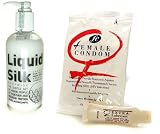 FC Reality Female Condom Lubricated Non Latex 1 condom Liquid Silk 250 ml Lube Personal Lubricant Economy Pack FC Reality Female Condom Lubricated Non Latex 1 condom Liquid Silk 250 ml Lube Personal Lubricant Economy Pack