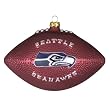 Seattle Seahawks NFL Glass Football Ornament (5")