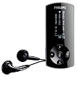 Philips SA44 2 GB Flash MP3 Player with FM Radio, B&W Display, and Built-in Rechargeable Battery (Black)