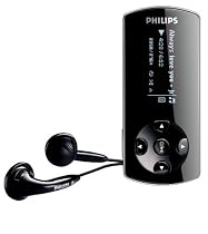 Philips SA44 2 GB Flash MP3 Player with FM Radio, B&W Display, and Built-in Rechargeable Battery (Black)
