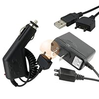 Value Combo for Sony Ericsson K750i / W580i / W810i - Home and Car Charger + USB Data Cable