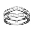14K White Gold 3/8 ct. Diamond Ring Guard