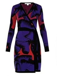 Lace Wrap Leopard Print Long Sleeves Wool  Dress