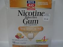 Rite Aid Nicotine Polacrilex 4mg. Coated Fruit 100ct Nicotine Gum Exp. 06/11