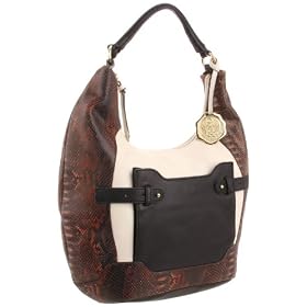 coach brown leather hobo Vince Camuto George 3 VIN1031 Hobo