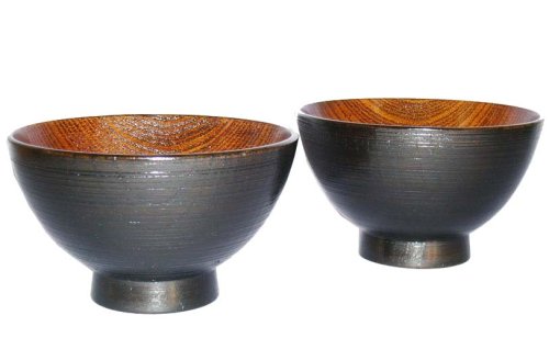 64 施乌尔唐彩碗细线条肌肉(大)黑漆斯里兰卡2