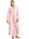 Royal Resort Collection: Luxury Shawl Robe – Terry Velour BathRobe, 100% Turkish Cotton, Color: Pretty Pink, UNISEX – Full Length
