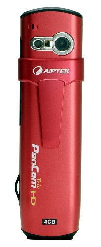Aiptek PenCam Trio HD 4 GB Camcorder Value Pack (Red)