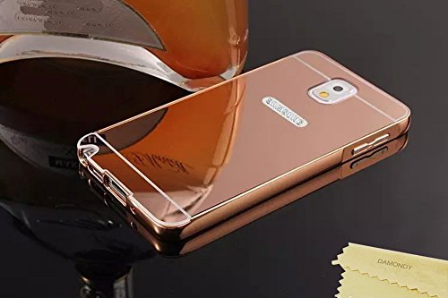 Galaxy Note 3 Case,DAMONDY Luxury Metal Air Aluminum Bumper Detachable + Mirror Hard Back Case 2 in 1 cover Ultra-Thin Frame Case For Samsung Galaxy Note 3 (mirror_rose)