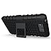 MAXX Case, iThrough™ Stand Function Dual-layer TPU & Plastic Protection Cover Carrying Case for Motorola Droid MAXX XT1080M (Black-)