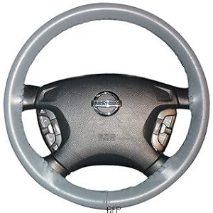 2002, 2002, 2003, 2004, 2005, 2006, 2007, 2008 Chevrolet Avalanche : Wheelskins Leather Steering Wheel Cover : Black