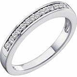 0.20 Ct.T.W. Round Brilliant Cut Diamonds, 14Kt. White Gold. Diamond Wedding Band