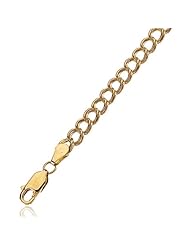 Solid Gold Charm Bracelet In 14 Karat Yellow Gold