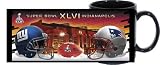 Super Bowl 46 XLVI New York Giants vs New England Patriots Black Coffee Mug