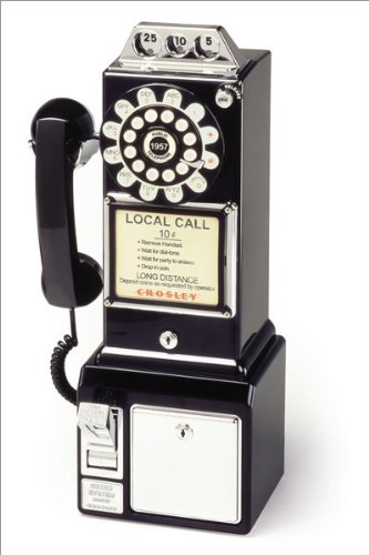 Crosley 1950s Pay Phone Color: Black