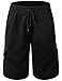 iDarbi Mens Loose Fit Fleece Cargo Shorts Solid Colors (S-5XL Avail)