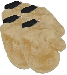 Eurow Sheepskin Wash & Polish Mitt 4-Pack