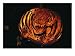 Jack-O-Lantern with an Ornate Carved Decoration of a Ghoul, Halloween Photographic Poster Print by Richard Nowitz, 24x18