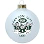 New York Jets 2007 Round Snowman Christmas Tree Ornament