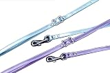 Icy Metallic Dog Leash with Rhinestone Accents, 3/8 Wide x 5' Longe