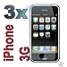 iPhone 3G Screen Protector with Lint Cleaning Cloth (3 Pack)