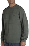 IZOD Men's Classic Windowpane Sweater, Mesh Green, Large