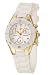 Michele Woman's MWW12D000011 Tahitian Jelly Bean Gold Plate White Watch